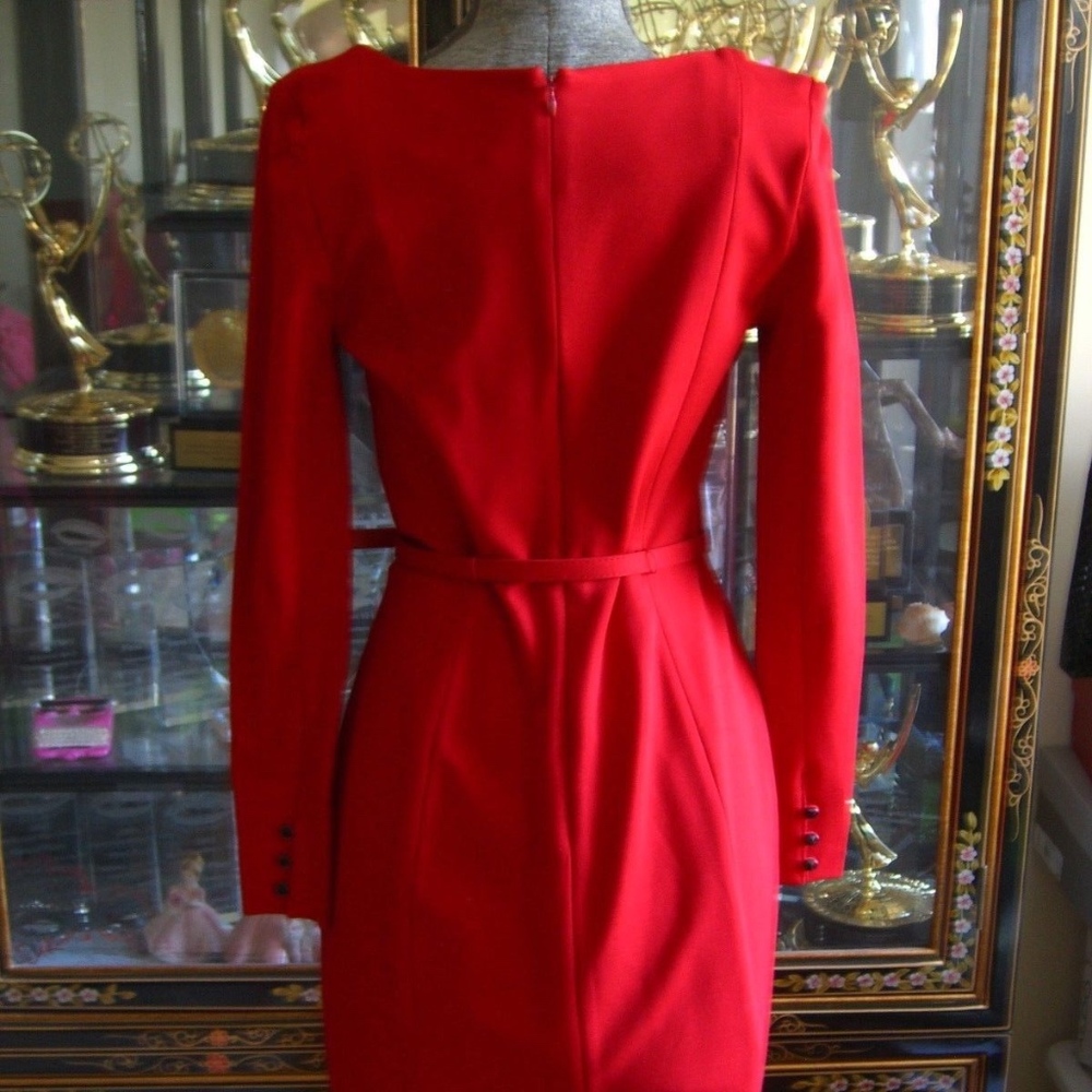 BANANA REPUBLIC L'WREN SCOTT RED SWEETHEART DRESS 4 - Picture 7 of 8